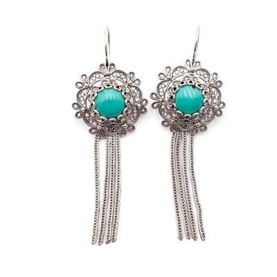 DGS Turkey Sterling Silver Filigree Earrings