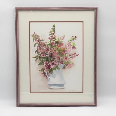 Framed Floral Artwork by Phyllis Ramsay
