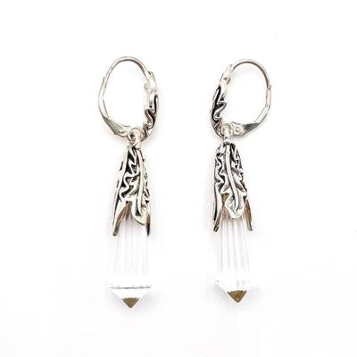 Sterling Silver Clear Crystal Drop Earrings