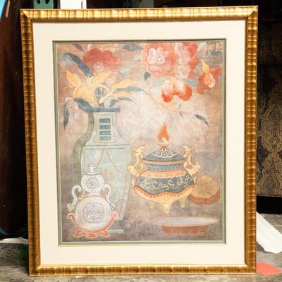 Framed Janet Brignola-Tava Incense Burners Lithograph