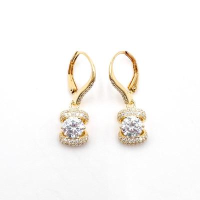 VK Gold-Plated Sterling Silver Drop Earrings w/ Cubic Zirconia