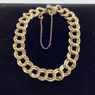 Sale Photo Thumbnail #29: ELCO 1/20 12K Gold Filled Thick Wavy Double Cuban Link Bracelet