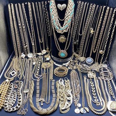Sale Photo Thumbnail #64: Glorious Gold Tone Jewelry: Some Vintage, Signed