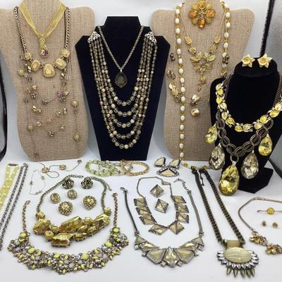 Sale Photo Thumbnail #84: Yummy Yellow Costume Jewelry Collection: Some Vintage, Signed, 925