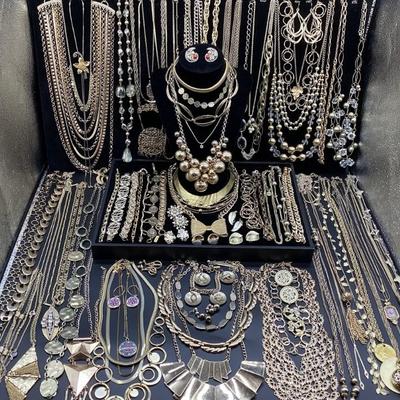Sale Photo Thumbnail #76: Gobs of Gold Tone Jewelry: Some Vintage, Signed