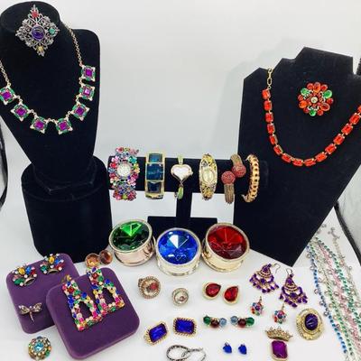 Sale Photo Thumbnail #92: Multi-Colored Magical Mix of Sparkling Colorful Jewelry