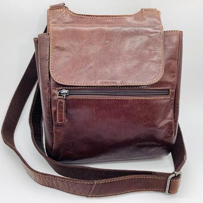 Sale Photo Thumbnail #87: JACK GEORGES Brown Leather Cross Body Bag/Purse