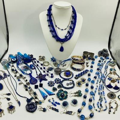 Sale Photo Thumbnail #77: Brilliant Blue Jewelry: Some Signed, Vintage