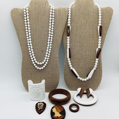 Sale Photo Thumbnail #83: White and Wood Jewelry, Mostly Vintage: TORY BURCH Cuff Bracelet