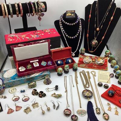 Sale Photo Thumbnail #60: Captivating Cloisonné Jewelry Items and More: Some Vintage, Signed