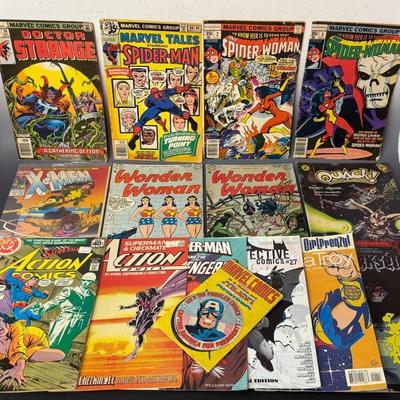 Assorted Comics (15), Vintage & Newer With Spider-Woman, Pizza Hut Promos, Etc