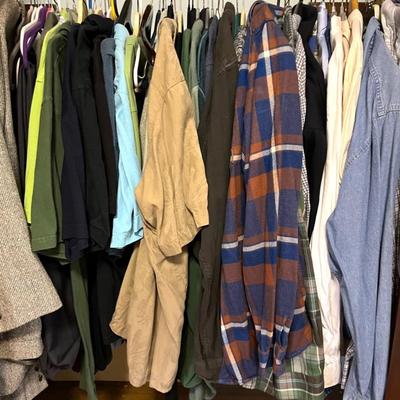 Men’s Closet Cleanout with Eddie Bauer, Flannel Shirts, Tux  XL