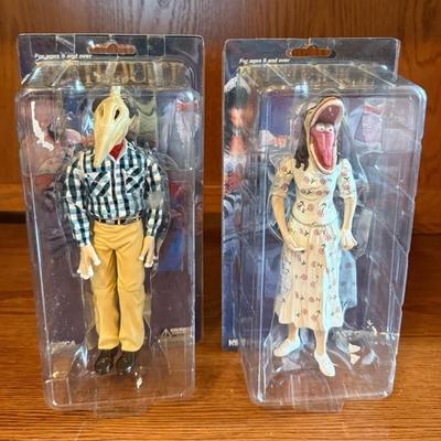 2001 Beetlejuice Action Figures By NECA, Stretched Face Adam & Barbara