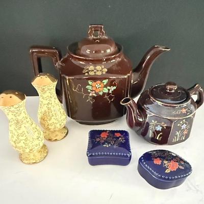 Japanese Moriage Ceramic Teapots & More