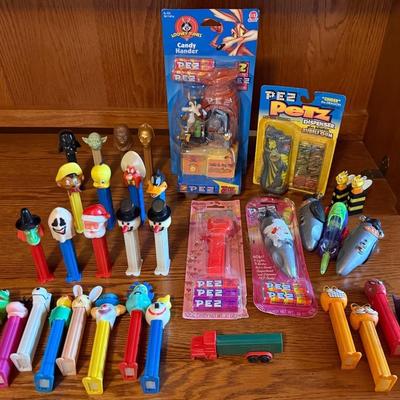 Pez Dispensers And Novelty Items (35 Count), Both New & Used
