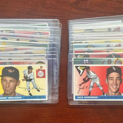31 Vintage 1955 Baseball Cards