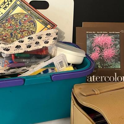 Art Supplies with Watercolor, Origami, Pastels 