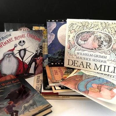 Vintage Children’s Books (23) with First Editions Tim Burton, Maurice Sendak and Others