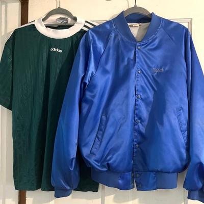 Retro Adidas Soccer Shirt Size L and Wildcards Satin Jacket Size L