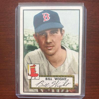 1952 Topps Baseball Card. Bill Wight - Boston Red Sox. Card #177