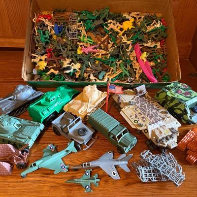 Large Collection Vintage Plastic Army Men, Military, Cowboys & Vehicles w/ Kenner Mega Force