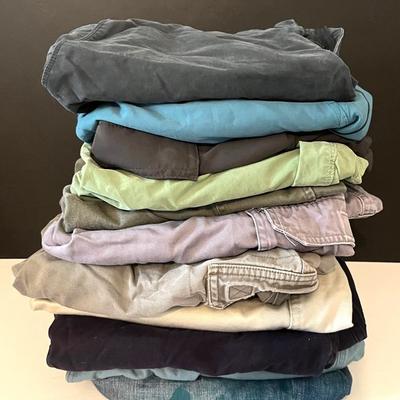 Men’s Cotton Shorts, Nike, Eddie Bauer (10) Sizes L, 36, 38 with Distressed Jeans