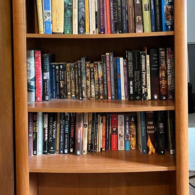 Cherry Bookcase with Vintage Sci Fi, Fantasy and Best Sellers 3 Shelves