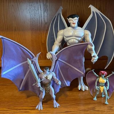 1990s Disney Gargoyles Action Figures (3) By Tonka/Kenner w/ Rare Ultimate Goliath