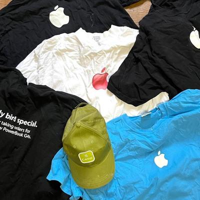 Apple Tee Shirts (5) with Apple Camp Cap