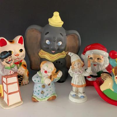 Assortment Of Ceramic Figurines And Banks 