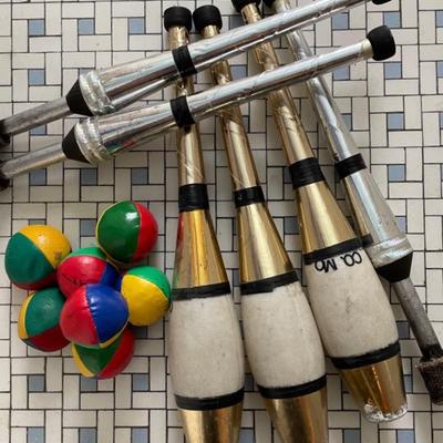 Juggling Clubs And Juggling Balls