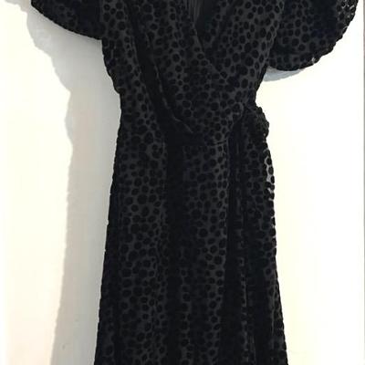 Donna Karan Burn Out Velvet Dress Size 14