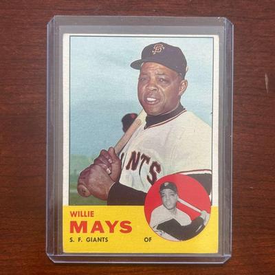 1963 Topps Baseball Card. Willie Mays - San Francisco Giants. Card #300