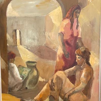 Large Original Oil Painting By S. Leigh
