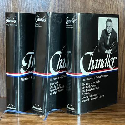 1990s Raymond Chandler (2) and James Thurber Volumes from The Library of America 