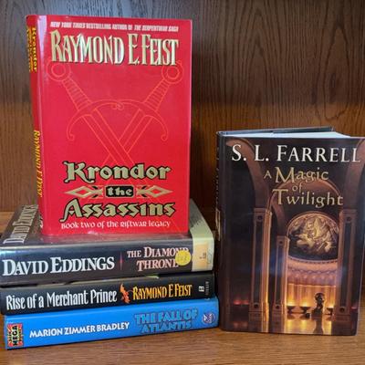 Hardback Fantasy Novels (5) With Signed S.L. Farrell Book