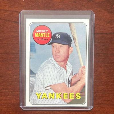 1969 Topps Baseball Card. Mickey Mantle - New York Yankees. Card #500