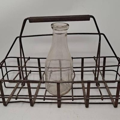 Vintage Metal Bottle Carrier