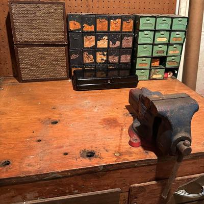 Vintage Table Clamp, Tool Storage, Speakers