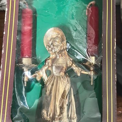 24k Country Maid Candleholder 