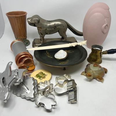 Mid Century Goods- Vases, Cookie Cutters, Compacts, Letter Opener Etc