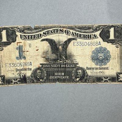 1899 One Dollar Large Size Black Eagle Silver Certificate 