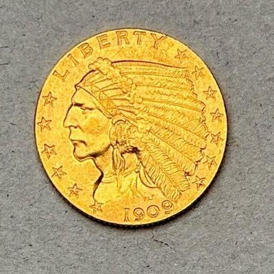 1909 Indian Head Quarter Eagle