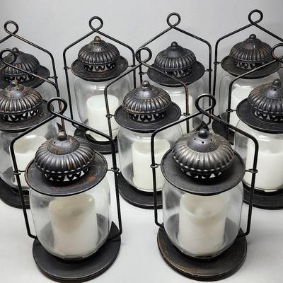 Modern Glass Globe Electric Flameless Hanging Lanterns - Indoor/Outdoor #2