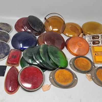 Antique and Vintage Glass Lens and Reflectors, including Arrowlite
