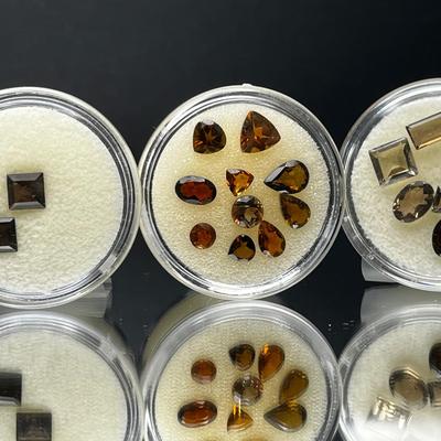 Earth Tones 9.05 CTTW- Citrine, Champagne Quartz, Smoky Quartz - Various Cuts & Sizes