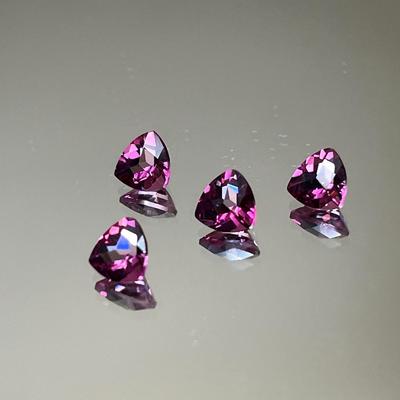Topaz 3.50 CTTW Treated Pure Pink Trillion Cut 6x6mm - 4 Stones