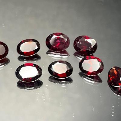 Garnet Ovals - 4 Pairs - 10x8mm 8x6mm 18.05 CTTW 