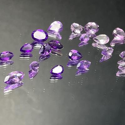 Amethyst 13.35 CTTW - Mixed Shapes, Sizes and Tones - Oval, Pear-Shaped, Marquise 