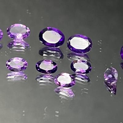 Amethyst Ovals 20.90 CTTW - 6x4mm 8x6mm 10x8mm- Lavender to Deep Purple Tones